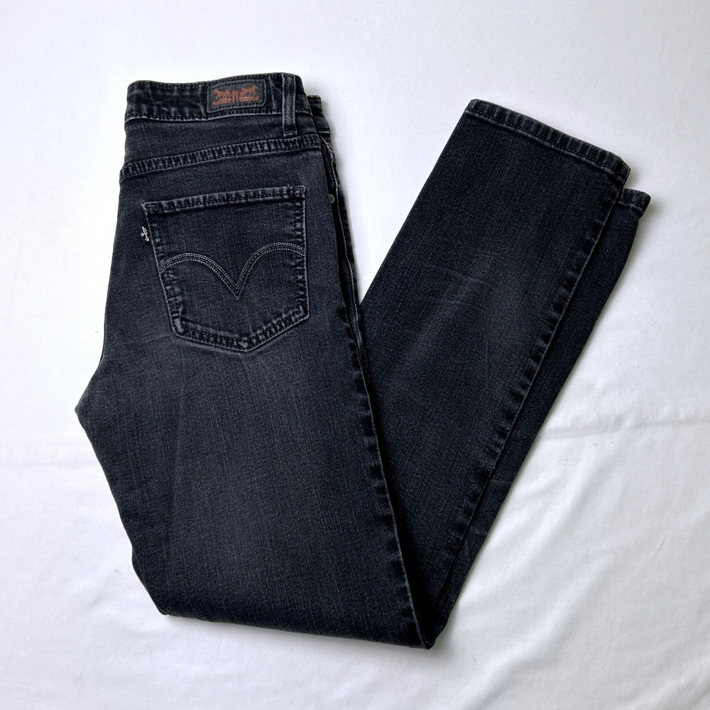 Levis Womens Mid Rise Skinny Charcoal Gray Denim Jeans Size Size 6 Charcoal Gray